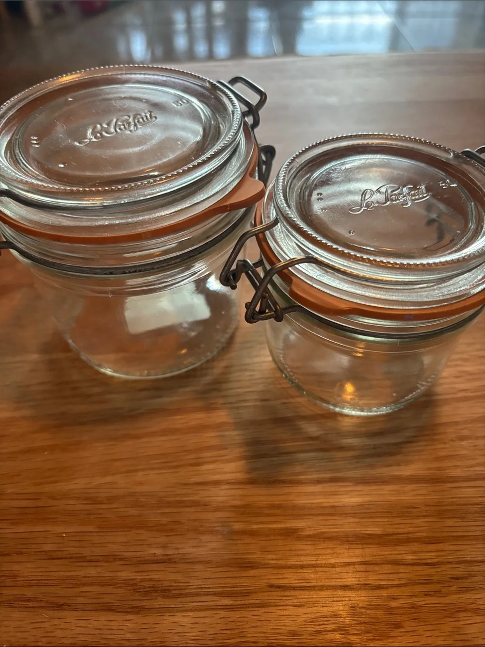 Authentic LeParfait Glass Clamp-Top Storage Jars - Set of 2